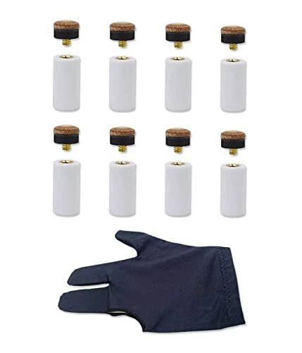 SJUNJIE 20 Pièces Embouts Queue De Billard 12mm Rigides Avec Housses - Rechange Pour Bâton De Billard