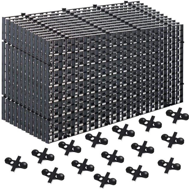 12Pcs Aquarium Fish Tank Divider Plastic Egg Crate Aquarium Filter Bottom Tray G