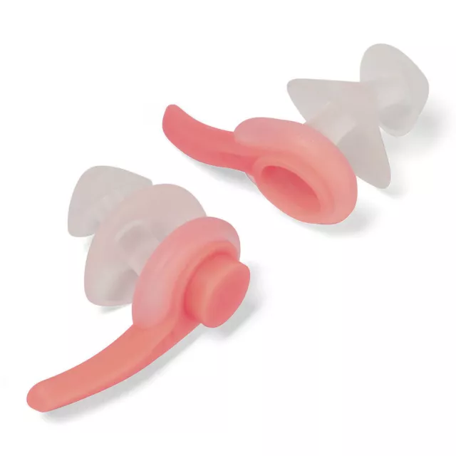 Speedo Biofuse Earplugs in Clear Fluro Tangerine-  -