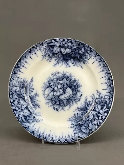 Antique K & G Keller Guerin Luneville France VILOETTE Flow Blue 8" Salad Plate