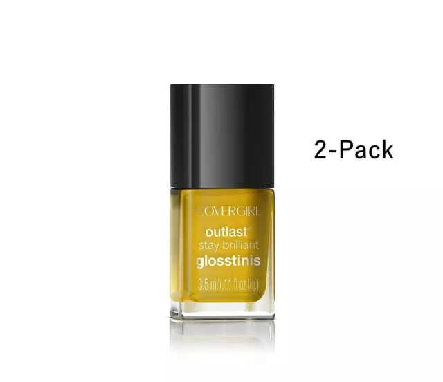 2 Paquet COVERGIRL Outlast Reste Brillant Ongle Glosstinis .11 Fl OZ - Citron