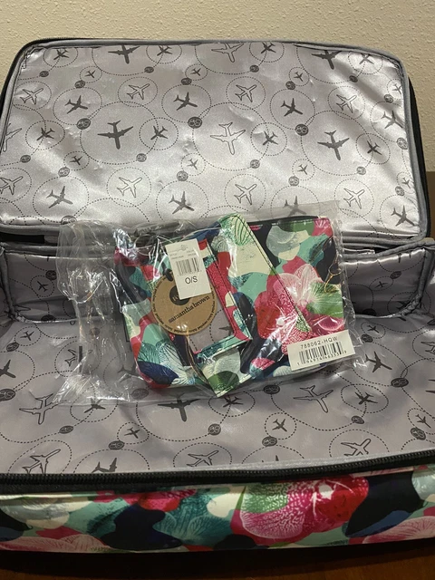 Samantha Brown Weekender w/Passport Case, Makeup Pouch & Luggage Tag- OrchidCamo 3