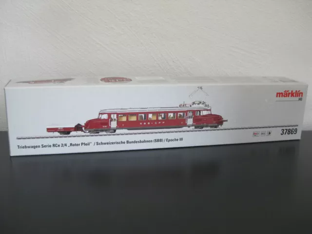 Märklin 37869 Triebwagen Serie RCe 2/4 " Roter Pfeil " 3. Klasse der SBB Spur H0