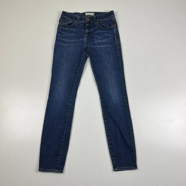 Madewell Womens Skinny Skinny Blue Medium Dark Wash Stretch Jeans Size 26