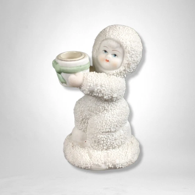 Dept. 56 bolas Nobel portavelas ángel para bebés de nieve