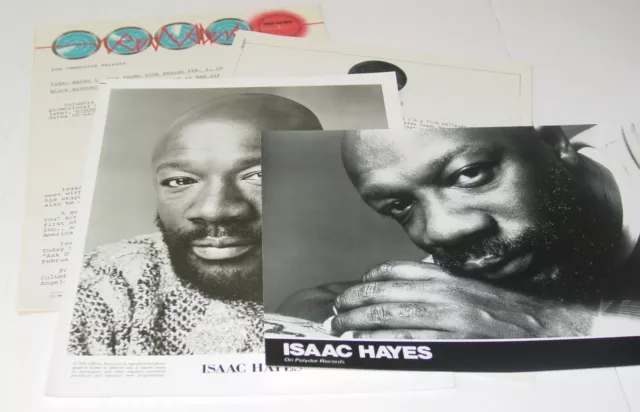 Isaac Hayes Vintage Press Photo w/paperwork Polydor Records  Soul Funk Disco