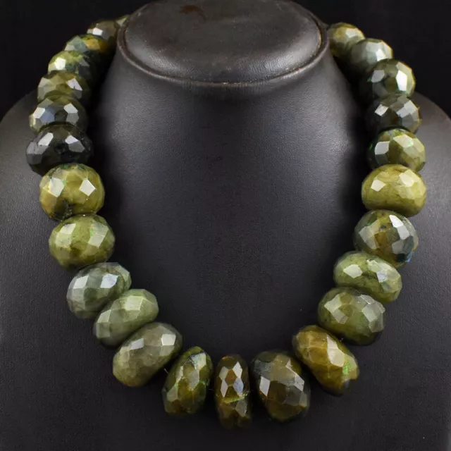 2020 Cts Earth Mined Labradorite Round Shape Faceted Beads Necklace JK 28E342