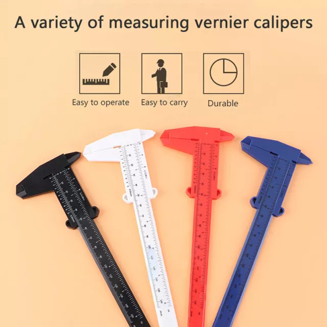 Mini Plastic Calipers Vernier Caliper Aperture Depth Diameter Measure Tool SN❤