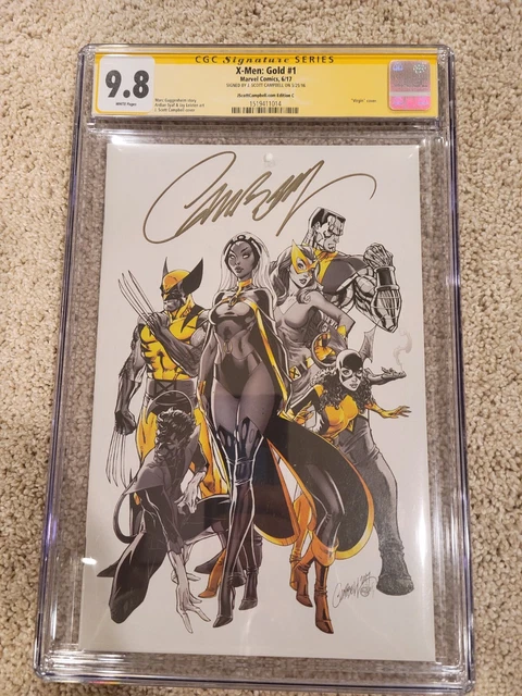 CGC 9.8 SS X-Men: Gold #1 Variant signed by J. Scott Campbell White Pages 2017