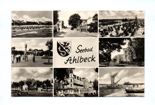 Ak Località Balneare Ahlbeck DDR 1961