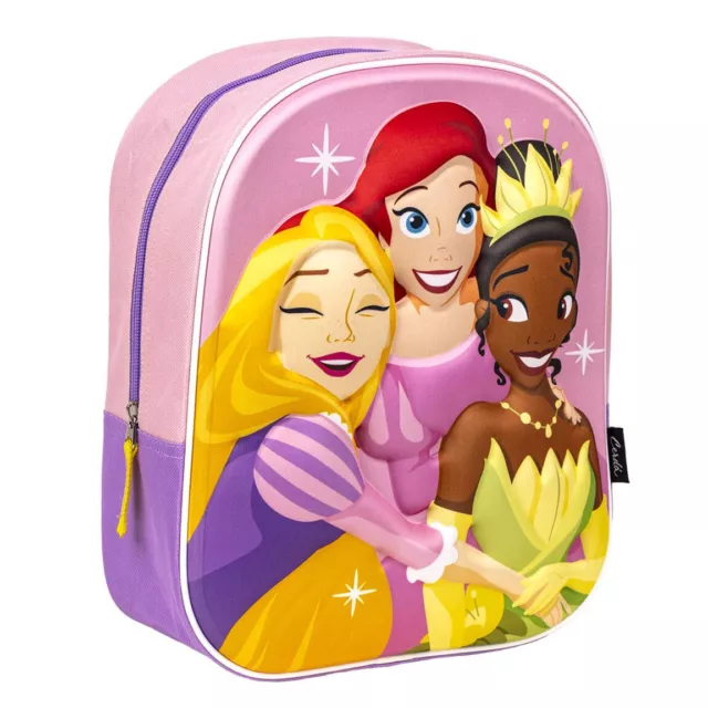 Sac à Dos Princesses Disney école  3D 3 Princesses 31 cm cp maternelle