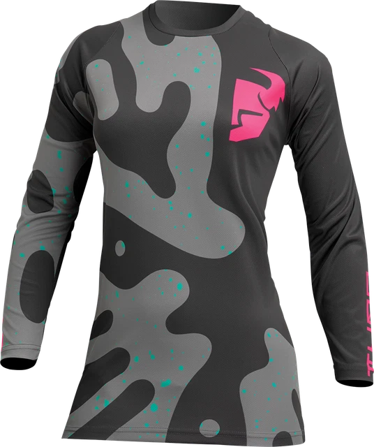 Thor 2911-0260 Jrsy Wmn Sctr Dis G/Pk Lg Jersey Racewear Sector Disguise