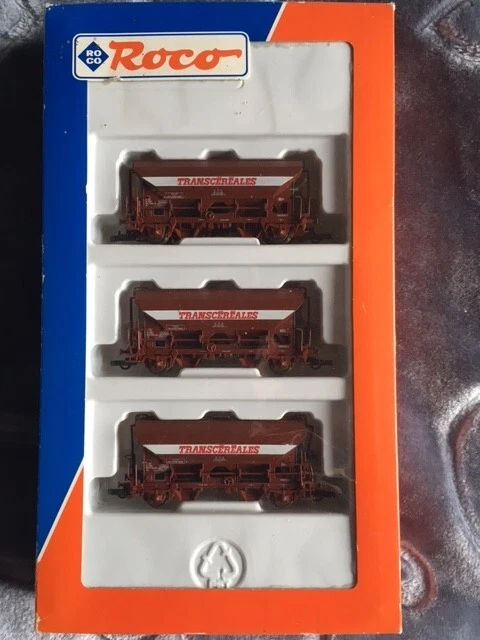 Coffret de 3 wagons Trémie Transcéréales - R44072 - Roco - Wagons