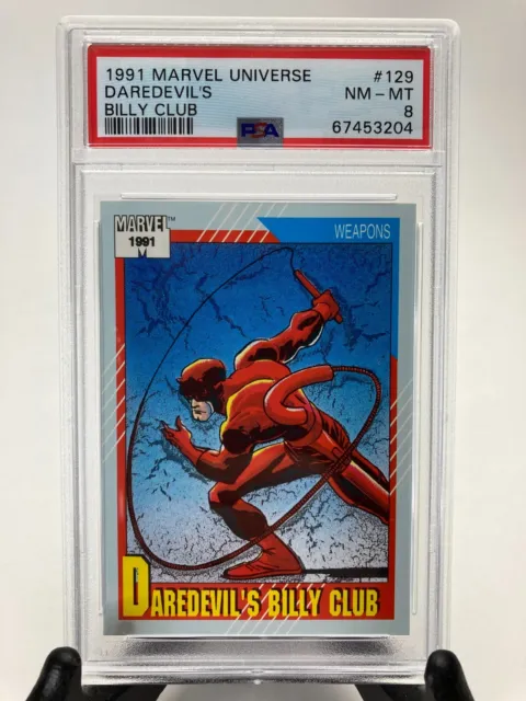1991 Impel Marvel Universe Series 2 PSA 8 NM-MT Daredevil's Billy Club #129