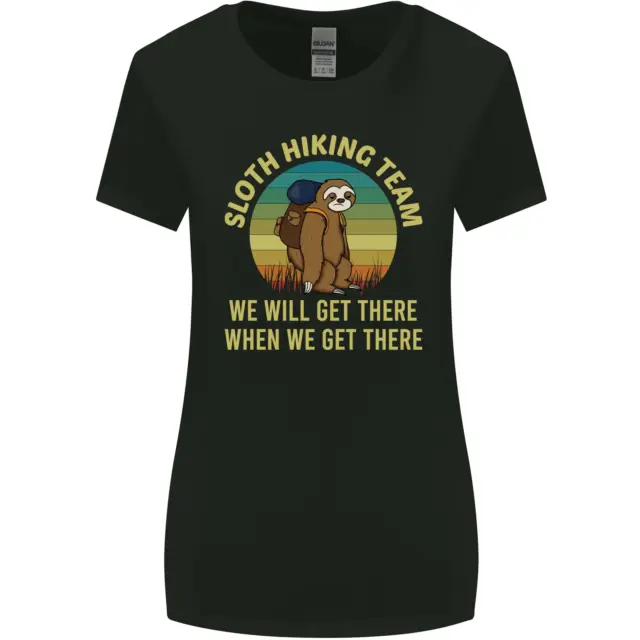 T-shirt donna taglio più largo Sloth Hiking Team Funny Trekking Walking