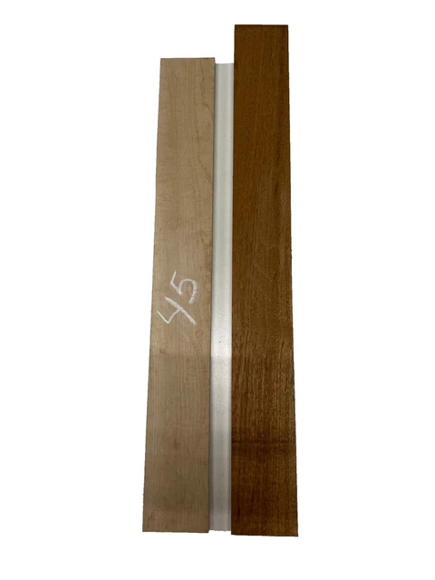 2 Pack, African mahogany +Curly Maple Thin Stock Lumber Board -#45