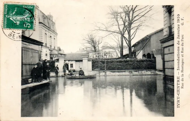 VITRY sur SEINE floods 1910 - rue de la Montagne et du parc (15182)
