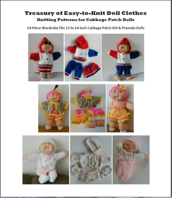 KNITTING Pattern Treasury of Easy-to-Knit Doll Clothes for preemie Cabbage Patch