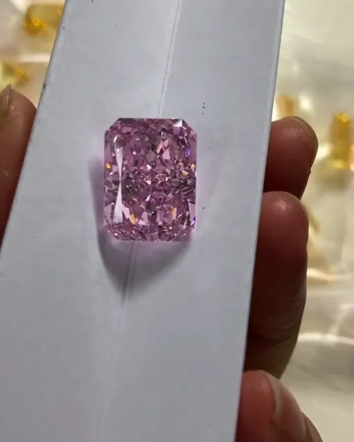 1ct Pink Color Diamond Loose Radiant cut VVS1 with Certificate + free Gift 2