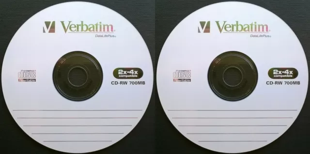 CD-RW 700 MB Verbatim 2 unidades