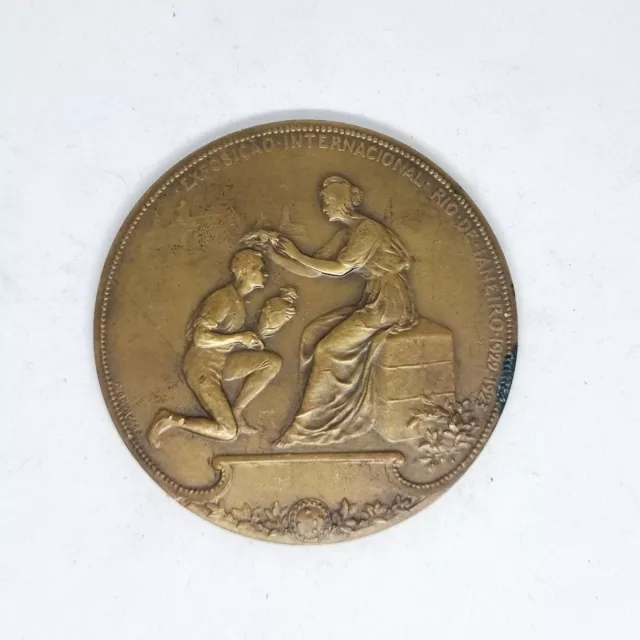 Antique 1922-23 Bronze Brazil Independence International Exposition Medal