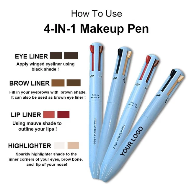 Multi-Effekt 4 In 1 Eyeliner Make-up Liegend Seidenraupen Stift  Frauen