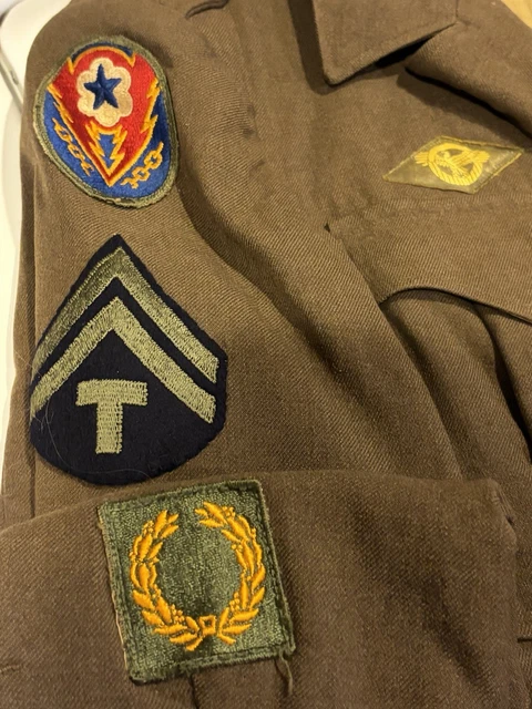 Canadian Division Color 3 WWII US ARMY 99th Infantry 1st Armored Div IKE Jacket Medals Patches ...