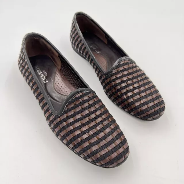 Sesto Meucci ‘Nellie’ Woven Leather Flats US Women’s Sz 7.5