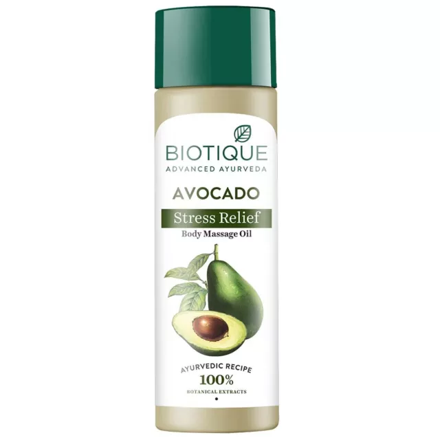 Biotique Bio Avocat Stress Soulagement Corps Massage Huile 200ml