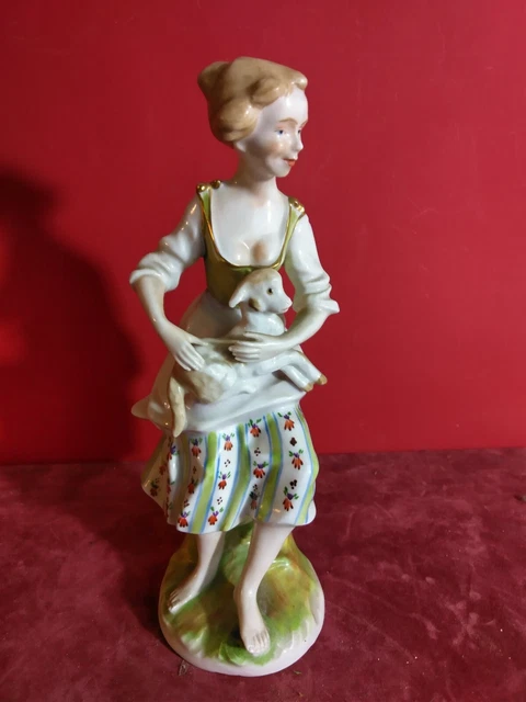 Figurine Grotesque Vintage - Pêcheur Avec Tête Mobile, Allemagne De L'Ouest, Plastique, Occasion