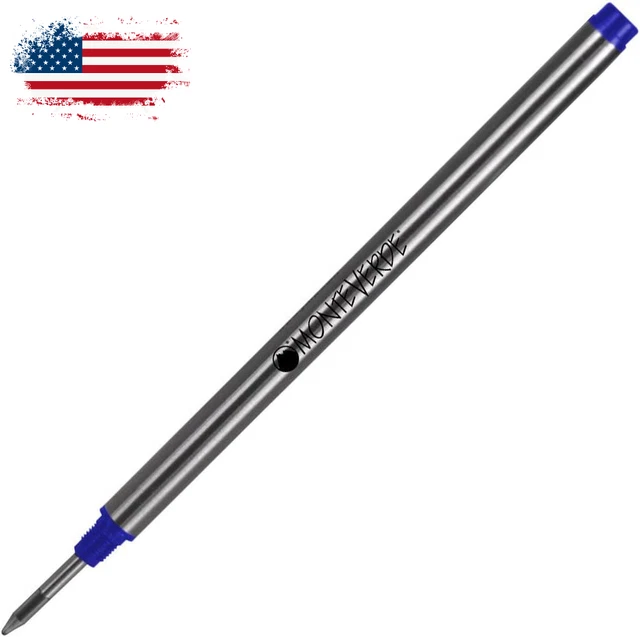 Roller Ball Refill to Fit Montblanc Roller Ball Pens - Fine Point, Blue (6 Pack)