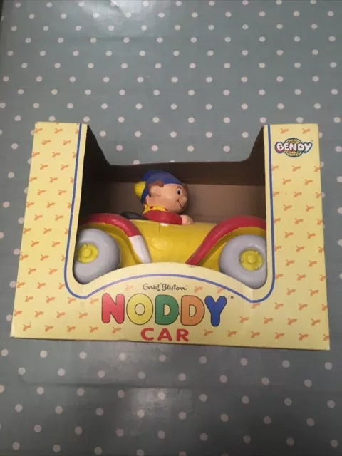 Vintage Toy Foam Bendy Noddy Car Toyland Figure Boxed Retro Noddy Enid Blyton