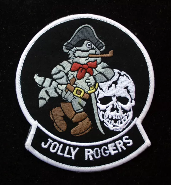 Vf-103 Vf-84 Jolly Rogers Us Navy Authentic Jacket Patch Skull Pin Up F14 F4 Wow