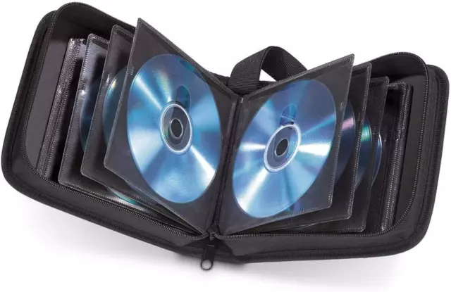 Hama CD Tasche - Aufbewahrung für 32 Discs (CD/DVD/Blu-Ray) - Schwarz