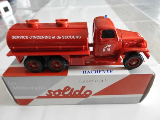 Véhicule [HO] : Camion GMC Pompiers, cabine tôlée ROUEN - REE CB077