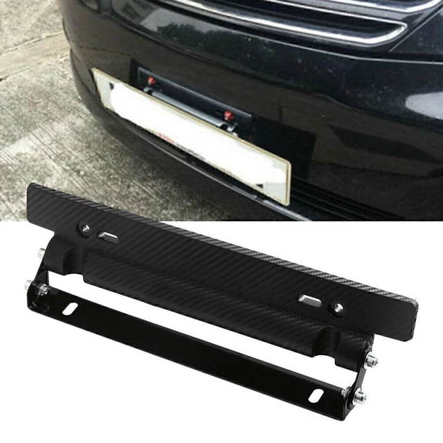 Adjustable Carbon Fiber Car Racing License Plate Frame Holder Bracket Universal