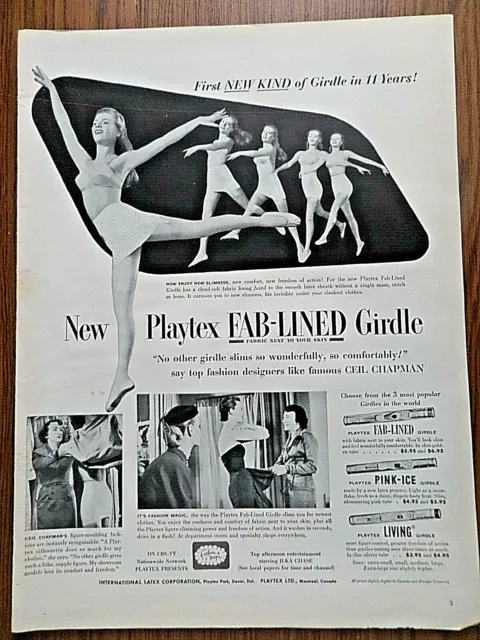 1954 Playtex Girdle Ad Now! Magic Fingers