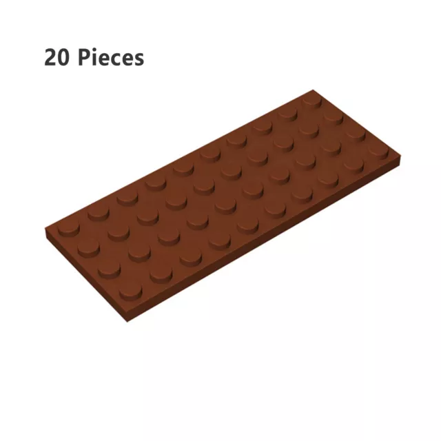 Part 3030 Plate 4X10 Reddish Brown Building Pieces BULK LOT Bricks Lot of 20x