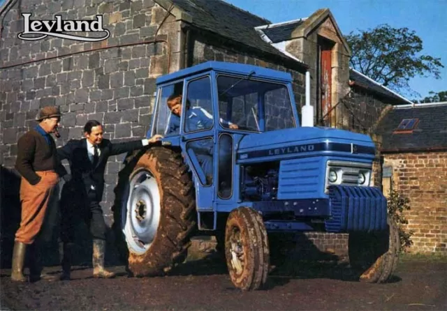 Vintage British Leyland Marshall 384 Sales Yard Tractor Poster Brochure (A3)