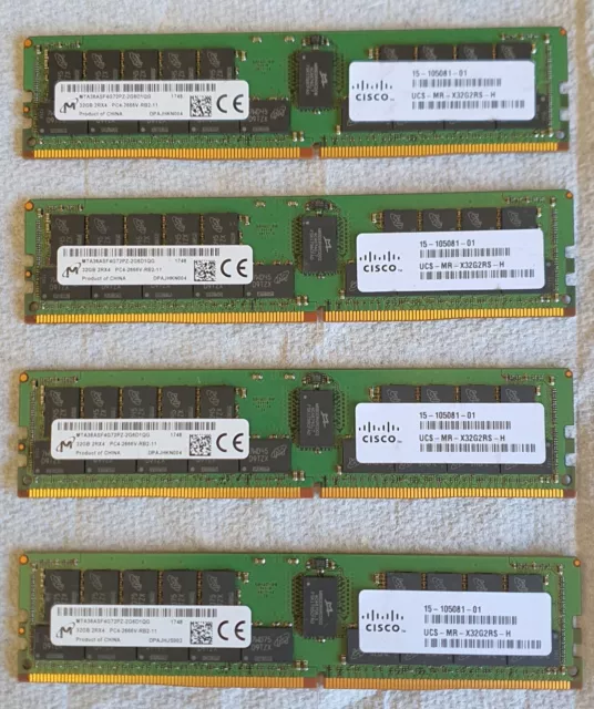 MTA36ASF4G72PZ-2G6 - MICRON 1x 32GB DDR4-2666 RDIMM PC4-21300V-R