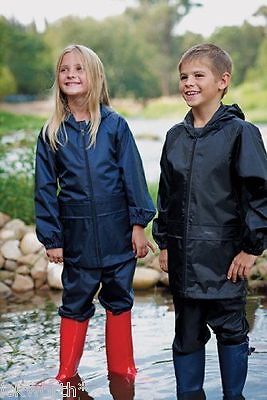 Childs Regatta Stormbreak Waterproof Jacket & Trousers Set Suit Boys Girls Kids