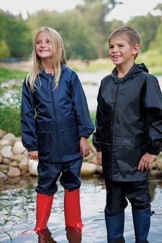 Childs Regatta Stormbreak Waterproof Jacket & Trousers Set Suit Boys Girls Kids