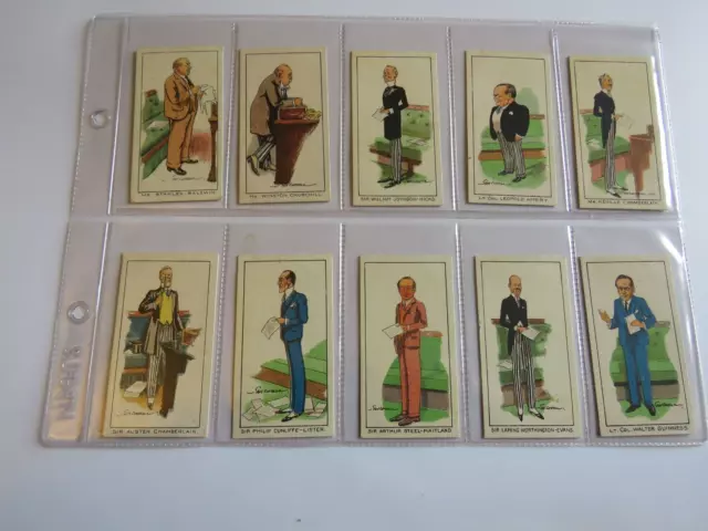 CARRERAS, NOTABLE M.P.s  (FULL SET OF 50, IN SLEEVES)     1929.