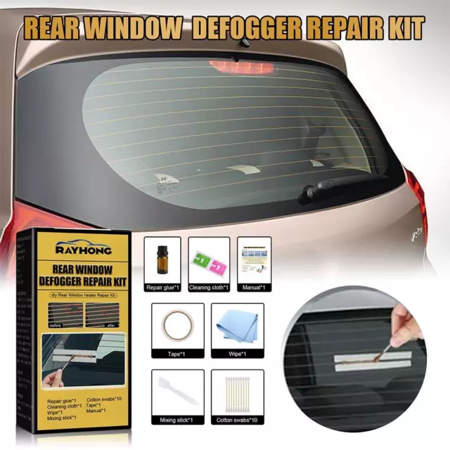Car Rear Window Defogger Repair Kit DIY Scratched Broken Defroster Heater O8L6