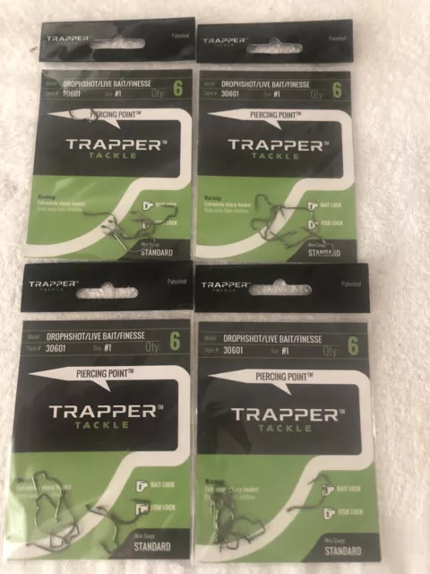 TRAPPER TACKLE DROPSHOT /Live Bait /Finesse Sz: 1 30601-25 Qty 25 Fishing  Hooks $10.99 - PicClick