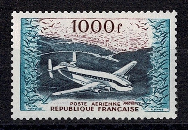 Frankreich Briefmarke Luft 33 " Breguet Provence Algier 1000F " Neu Xx Ttb Y29