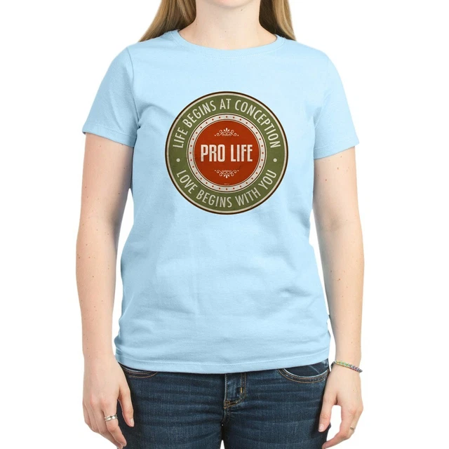 CafePress Pro Life T Shirt Crew Neck Tee (1339848320)