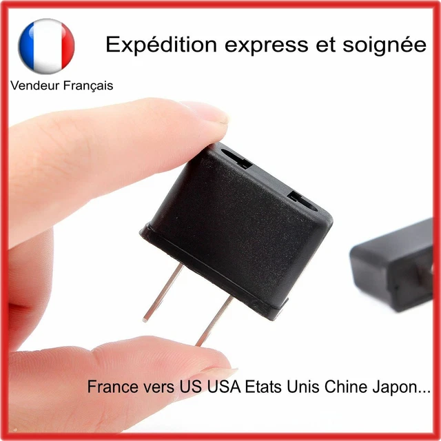 Pack De 2 Adaptateurs De Voyage - Prise UK (type G) Vers Prise US/Canada (type A/B) - Marque 88tr