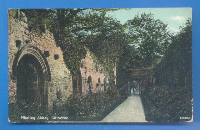 Whalley Abbey,Clitheroe.christian Novels Postcard Posted 1908