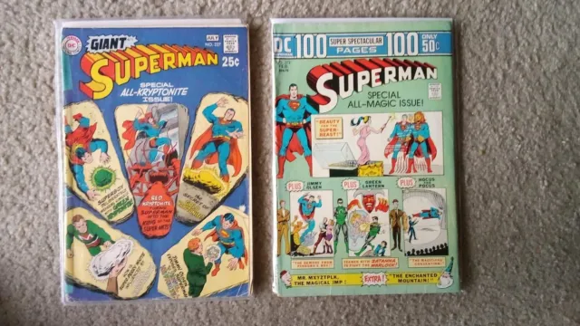 DC Comics Superman Vol 1 #227 & #272 comic lot Bronze Age